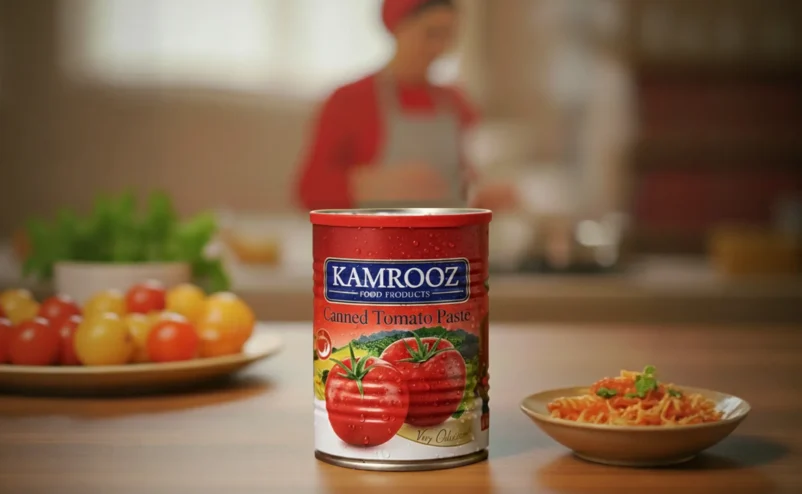 کارخانه صنایع غذایی کامروز 63 رب گوجه کامروز