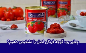 کارخانه صنایع غذایی کامروز 126 چطور رب گوجه اصل را تشخیص دهیم؟ | ۸ روش قطعی + بررسی بریکس و بهترین برندهای رب ۱۴۰۵