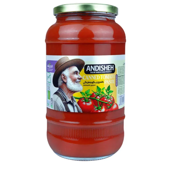 رب گوجه فرنگی 1300 گرم شیشه ای اندیشه